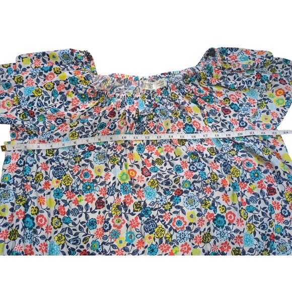 Terra & Sky Womens Top Size 1X Ruffle Sleeve Off Shoulder Floral - Picture 5 of 8